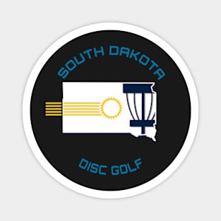 South Dakota Disc Golf - State Shape Dark Magnet